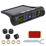 T26 Solar Powered TPMS Buzzer Alert Tire Pressure Monitoring System with 4 External Sensors, Basic Version