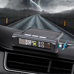 T26 Solar Powered TPMS Buzzer Alert Tire Pressure Monitoring System with 4 External Sensors, Basic Version