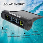 T26 Solar Powered TPMS Buzzer Alert Tire Pressure Monitoring System with 4 External Sensors, Basic Version