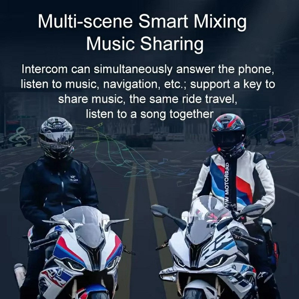 Y12 Pro Motorcykelhjelm Intercom Headset Trådløse Håndfri Høretelefoner Hård Mikrofon til Kørsel