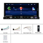 6281W Single DIN Car Stereo Radio 6.9 Inch Touch Screen GPS Navigation MirrorLink Android Auto Wireless CarPlay Player