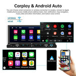 6281W Single DIN Car Stereo Radio 6.9 Inch Touch Screen GPS Navigation MirrorLink Android Auto Wireless CarPlay Player
