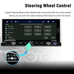 6281W Single DIN Car Stereo Radio 6.9 Inch Touch Screen GPS Navigation MirrorLink Android Auto Wireless CarPlay Player