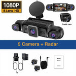 2K + 1080Px4 5 kanaler 3,0-tums skärm bil dashcam 24-timmars parkeringsövervakning mörkerseende WiFi-kamera stöd OBD