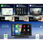 9 Inch Large Screen Allwinner V553 Wireless CarPlay Screen Multimedia Player with 4K + 1080P Front and Rear Dual Recording Dash Cam