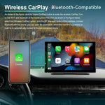 9 Inch Large Screen Allwinner V553 Wireless CarPlay Screen Multimedia Player with 4K + 1080P Front and Rear Dual Recording Dash Cam