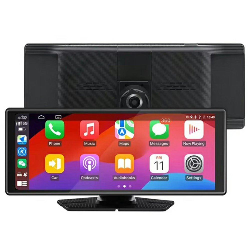 10.26 Inch Large Screen Allwinner V553 Wireless CarPlay Screen Multimedia Player with 4K + 1080P Front and Rear Dual Recording Dash Cam