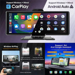 10.26 Inch Large Screen Allwinner V553 Wireless CarPlay Screen Multimedia Player with 4K + 1080P Front and Rear Dual Recording Dash Cam