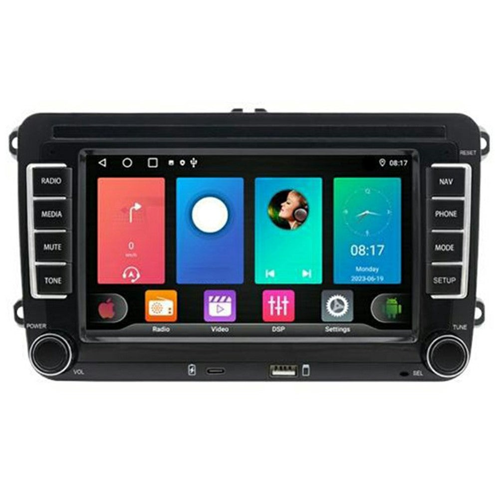 7 Inch CarPlay Android 9.0 Quad Core GPS Navigation Car Stereo Multimedia Player for Volkswagen 2003-2016, 2+32GB