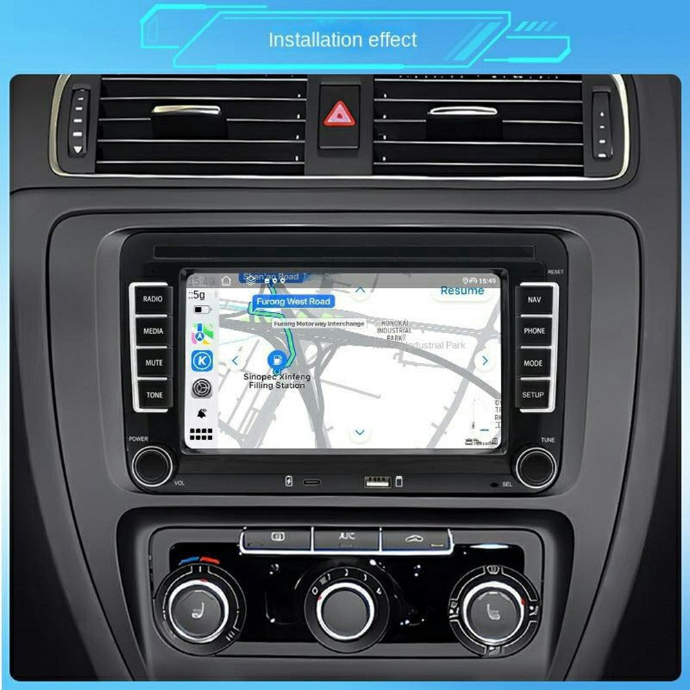 7 Inch CarPlay Android 9.0 Quad Core GPS Navigation Car Stereo Multimedia Player for Volkswagen 2003-2016, 2+32GB