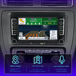 7 Inch CarPlay Android 9.0 Quad Core GPS Navigation Car Stereo Multimedia Player for Volkswagen 2003-2016, 2+32GB