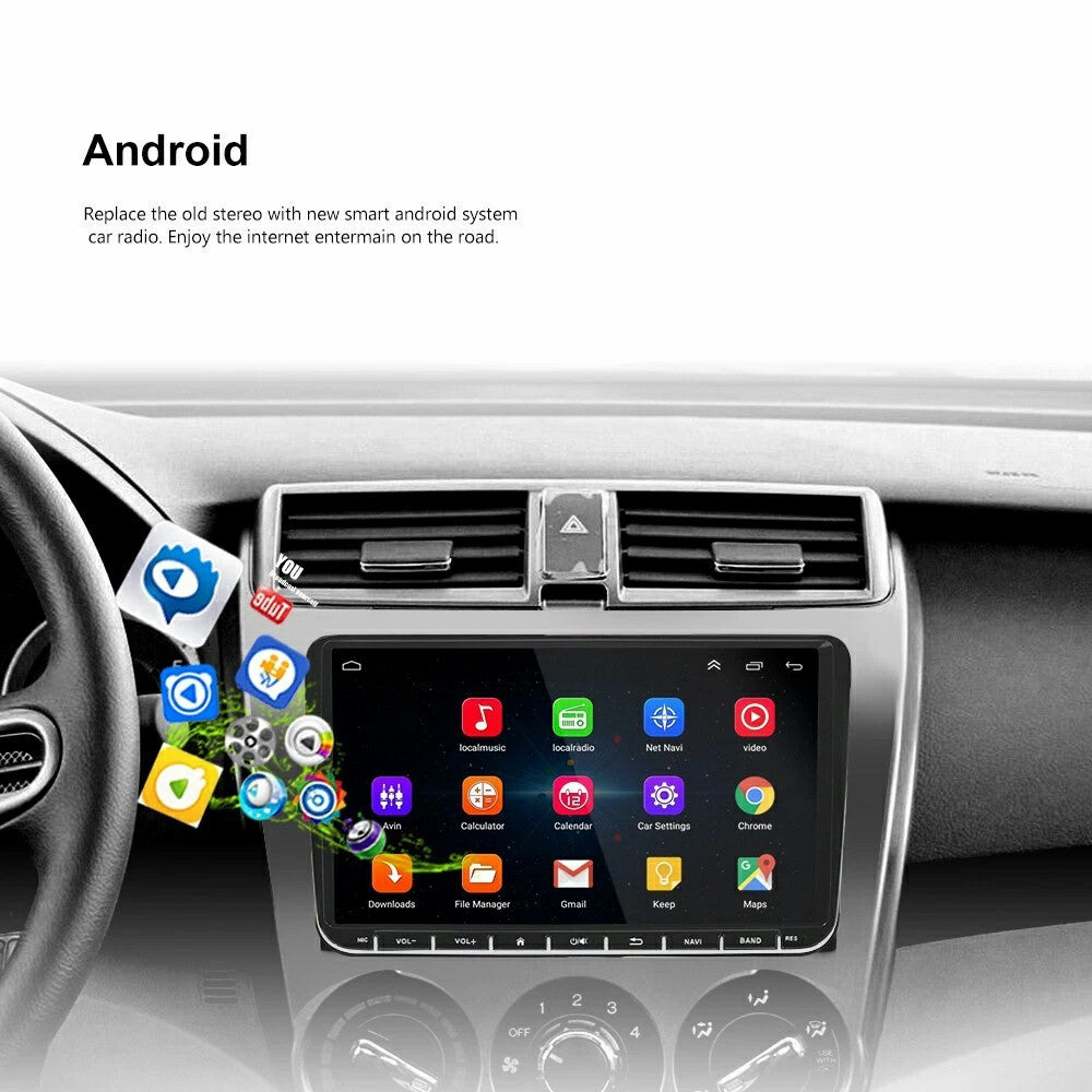 9 Inch CarPlay Android 9.0 Quad Core GPS Navigation Car Stereo Multimedia Player for Volkswagen 2003-2016, 2+32GB