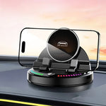 15W Wireless Fast Charger Auto Clamp 360 Degree Rotatable Car Dashboard Mount Phone Holder Bracket