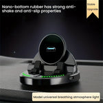 15W Wireless Fast Charger Auto Clamp 360 Degree Rotatable Car Dashboard Mount Phone Holder Bracket