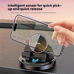 15W Wireless Fast Charger Auto Clamp 360 Degree Rotatable Car Dashboard Mount Phone Holder Bracket