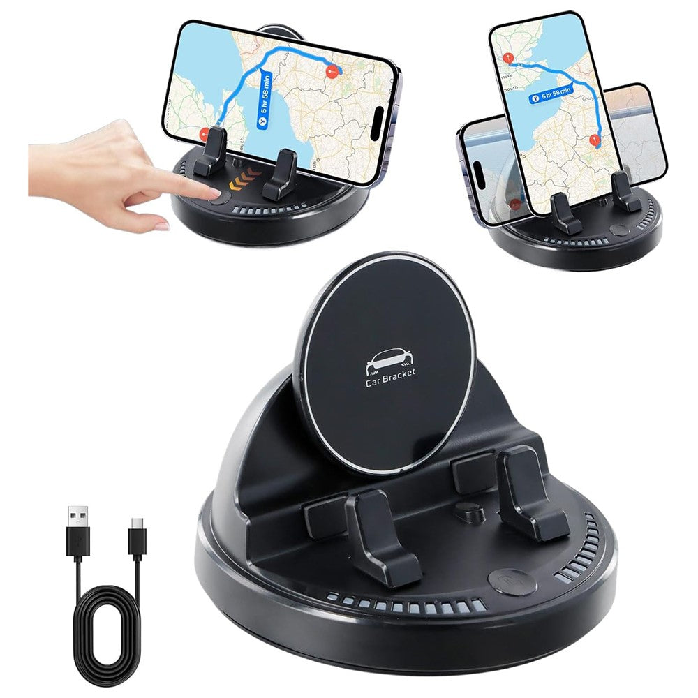 360 Degree Rotatable Car Phone Mount Auto Clamp Dashboard Cellphone Holder Stand
