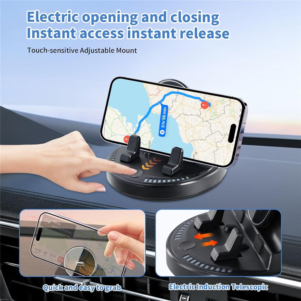 360 Degree Rotatable Car Phone Mount Auto Clamp Dashboard Cellphone Holder Stand