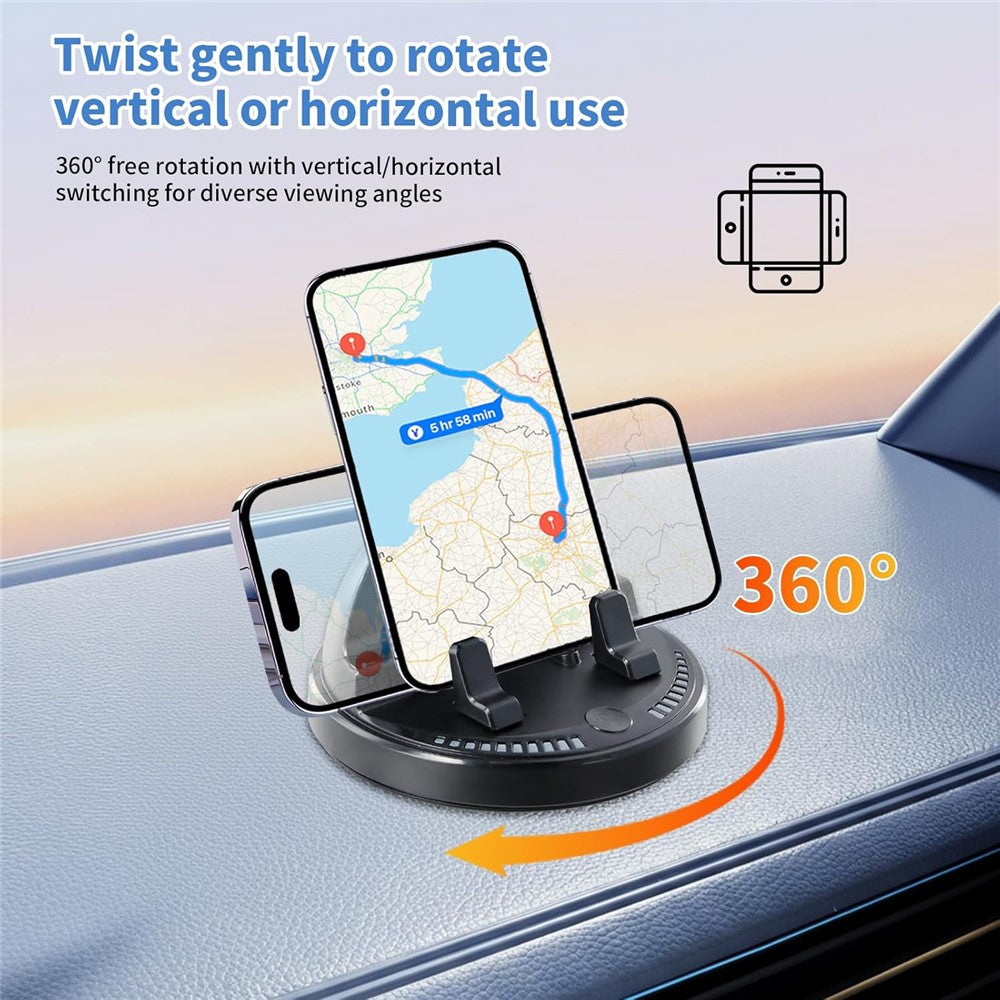 360 Degree Rotatable Car Phone Mount Auto Clamp Dashboard Cellphone Holder Stand