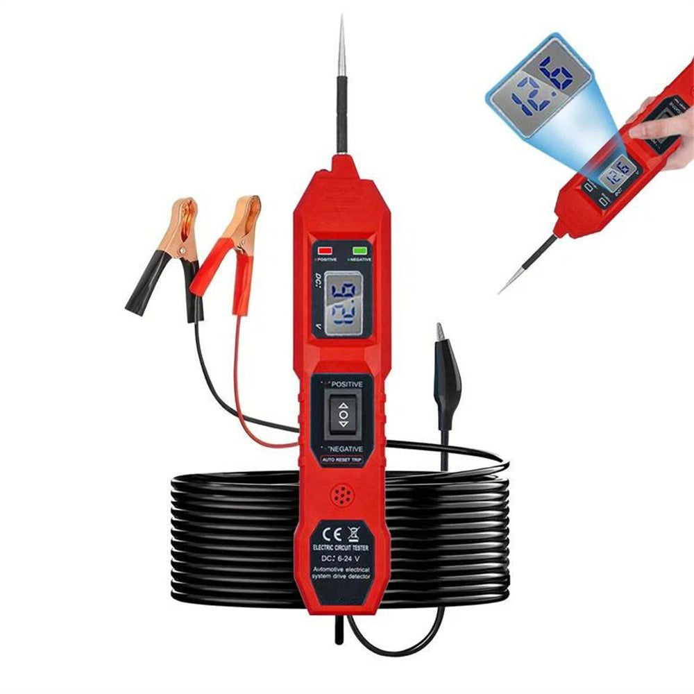 LCD-skærm Bilbatteri Kredsløbstester 3.5-40V DC Automotive Elektrisk System Diagnoseværktøj
