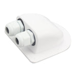 A6098 Solar Panel White Double Cable Entry Gland Box Waterproof RV Camper Solar Entry Housing with Screws