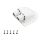 A6098 Solar Panel White Double Cable Entry Gland Box Waterproof RV Camper Solar Entry Housing with Screws