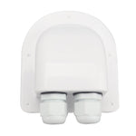 A6098 Solar Panel White Double Cable Entry Gland Box Waterproof RV Camper Solar Entry Housing with Screws