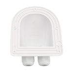A6098 Solar Panel White Double Cable Entry Gland Box Waterproof RV Camper Solar Entry Housing with Screws