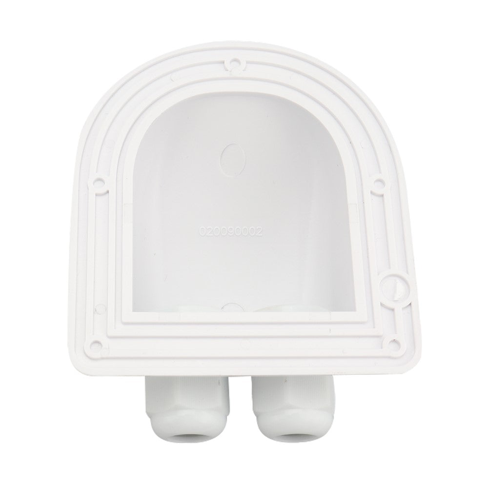 A6098 Solar Panel White Double Cable Entry Gland Box Waterproof RV Camper Solar Entry Housing with Screws