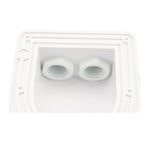 A6098 Solar Panel White Double Cable Entry Gland Box Waterproof RV Camper Solar Entry Housing with Screws