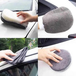 9Pcs Car Wash Kit Microfiber Towel Sponge Wax Applicator Wheel Brush Scratch Free Cleaning Set