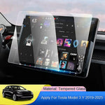 For Tesla Model 3 / Y (2019-2025) 15 Inch Car GPS Navigation Screen Protector Tempered Glass Film