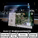 For Tesla Model 3 / Y (2019-2025) 15 Inch Car GPS Navigation Screen Protector Tempered Glass Film