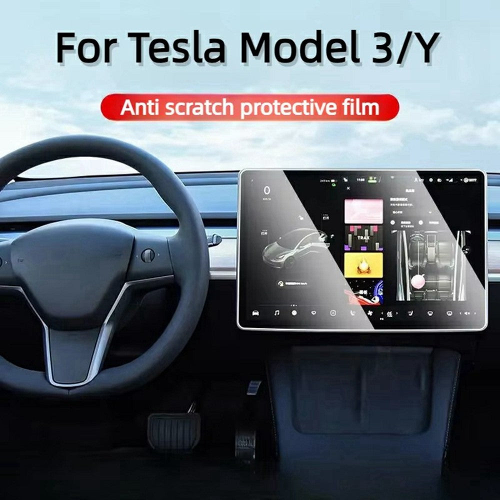 For Tesla Model 3 / Y (2019-2025) 15 Inch Car GPS Navigation Screen Protector Tempered Glass Film