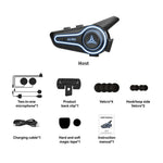 A3 PRO Motorcycle Helmet Bluetooth-compatible Intercom Headset with Hard Mic 1000m Range IP67 Waterproof Interphone