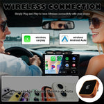 CP030-3 2-i-1 Trådløs CarPlay Android Auto Adapter Plug and Play Bil AI-boks til iPhone Android
