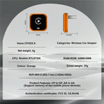 CP030-5 2 in 1 Wireless CarPlay Android Auto Adapter WiFi 6 Dual Band USB Dongle Car AI Box