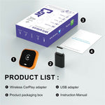 CP030-5 2 in 1 Wireless CarPlay Android Auto Adapter WiFi 6 Dual Band USB Dongle Car AI Box