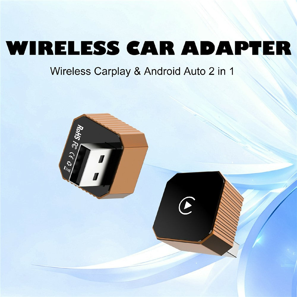 CP031-3 2 in 1 Wireless CarPlay Android Auto Adapter Plug and Play USB Dongle AI Box for Car