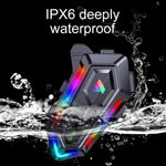 Y20MAX IPX6 Vandtæt RGB-belysning Motorcykelhjelm Bluetooth-kompatibel Intercom Headset med Hård Mikrofon