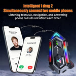 Y20MAX IPX6 Vandtæt RGB-belysning Motorcykelhjelm Bluetooth-kompatibel Intercom Headset med Hård Mikrofon