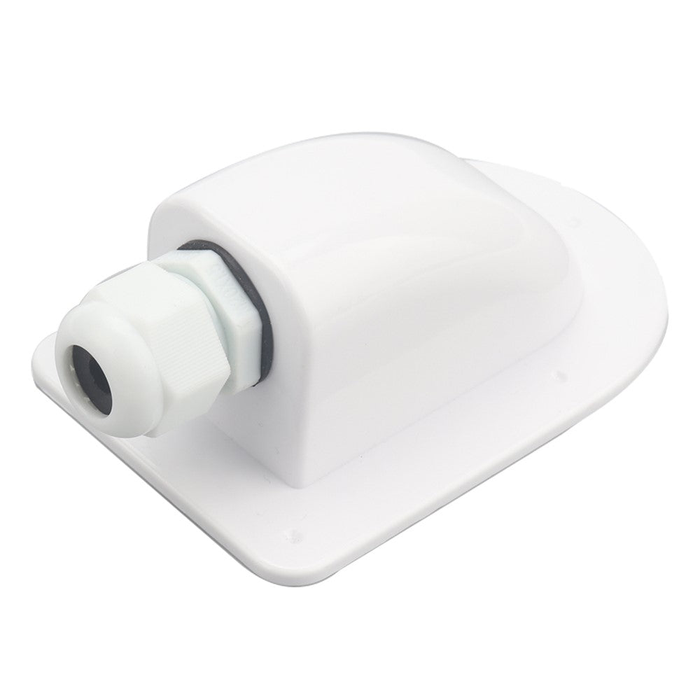 A6097 White Solar Single Cable Entry Gland Box Waterproof ABS Solar Entry Housing for RVs