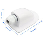 A6097 White Solar Single Cable Entry Gland Box Waterproof ABS Solar Entry Housing for RVs