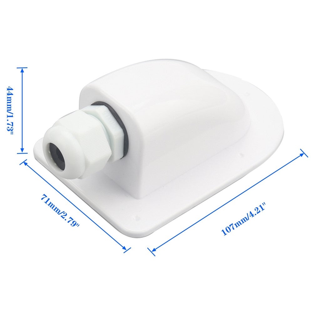 A6097 White Solar Single Cable Entry Gland Box Waterproof ABS Solar Entry Housing for RVs