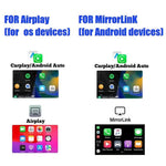 Q1A 4-i-1 Kablet til Trådløs CarPlay Android Auto Adapter USB Dongle Understøtter AirPlay og Mirror Link, med Åndedrætslys