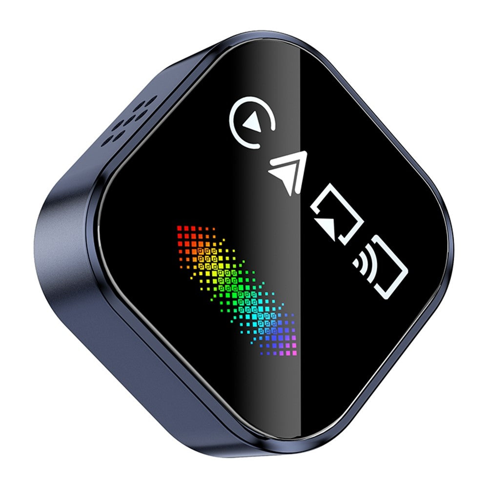 Q1A 4-i-1 Kablet til Trådløs CarPlay Android Auto Adapter USB Dongle Understøtter AirPlay og Mirror Link, med Åndedrætslys
