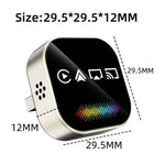 Q1A 4-i-1 Kablet til Trådløs CarPlay Android Auto Adapter USB Dongle Understøtter AirPlay og Mirror Link, med Åndedrætslys