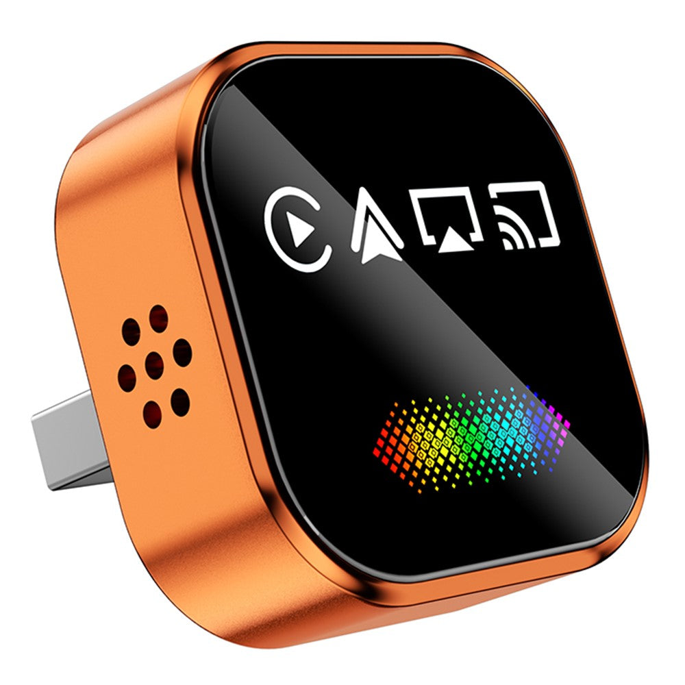 Q1A 4-i-1 Kablet til Trådløs CarPlay Android Auto Adapter USB Dongle Understøtter AirPlay og Mirror Link, med Åndedrætslys