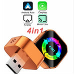 Q1A 4 in 1 CarPlay Android Auto AirPlay Mirror Link Adapter Bluetooth-compatible / WiFi Wireless AI Box USB Dongle