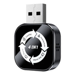 Q1AS 4-i-1 Trådløs CarPlay Android Auto AirPlay MirrorLink Adapter Bluetooth-kompatibel / WiFi USB-dongle