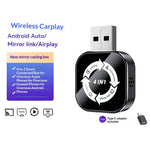 Q1AS 4-i-1 Trådløs CarPlay Android Auto AirPlay MirrorLink Adapter Bluetooth-kompatibel / WiFi USB-dongle